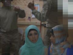 Two Arab Chics And US Soldiers